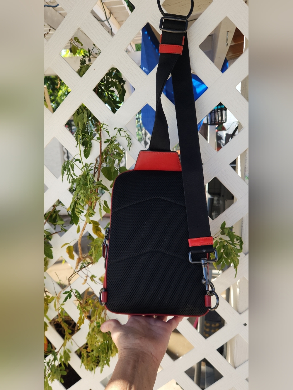 Coach Brown Signature Canvas and Red Leather Belt Bag for - Picture 5 of 10